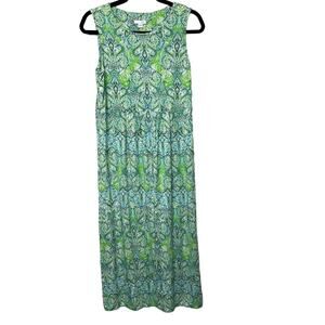 J. Jill Rayon Spandex Blend Soft Tank Dress Bright Paisley Size Small